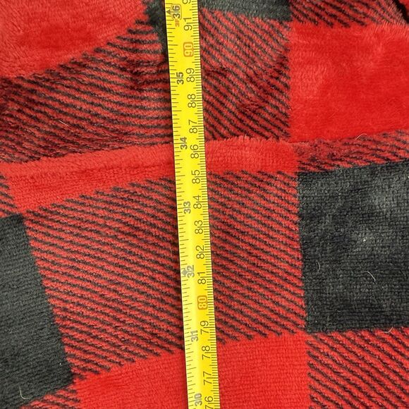 Huggle Hoodie Fleece Sherpa Wearable Blanket Buffalo Plaid One Size Fits All - Picture 10 of 14